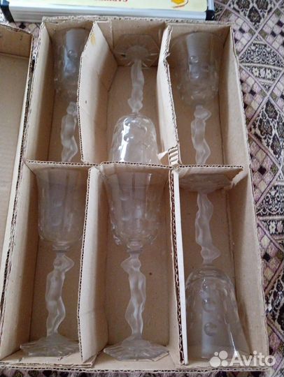 Набор ножей для карвинга, бокалы