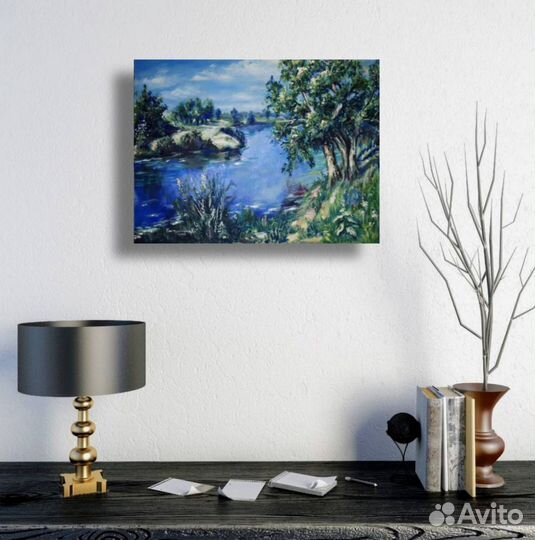 Картина маслом лесной пейзаж