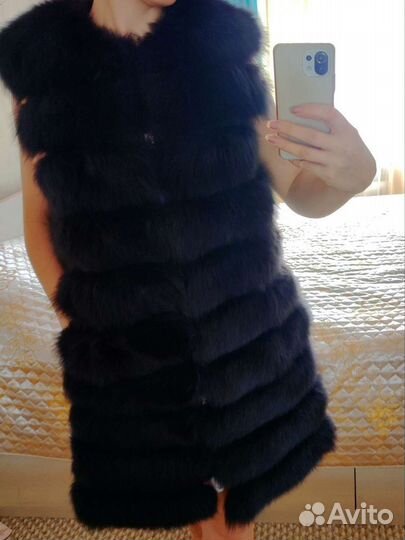 Меховая жилетка из песца