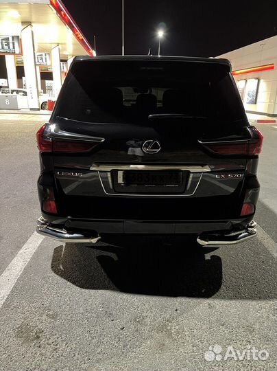 Защита бампера на Lexus LX570