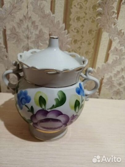 Сахарница СССР фарфор, новая