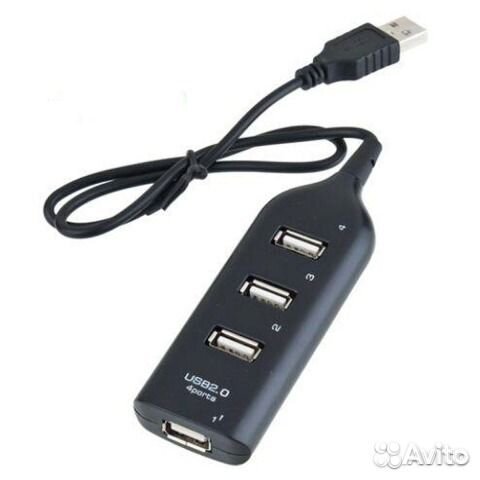 Концентратор USB2.0 HUB 4 порта(пассивный)