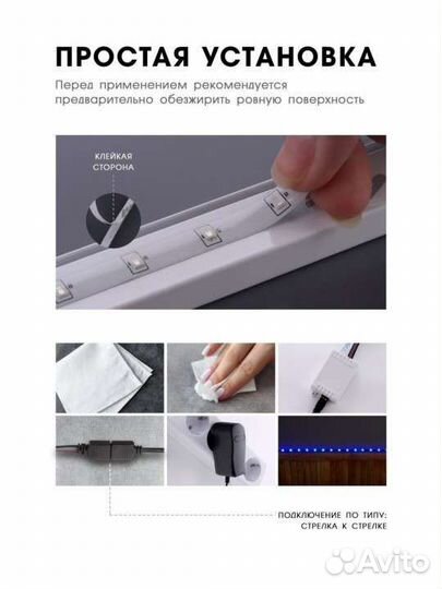 Новая Светодиодная лента с пультом 5м