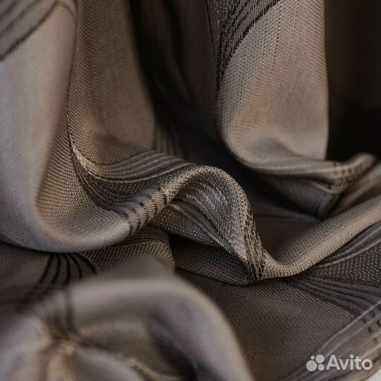 Шторы жаккард Альба Кофейный готовые