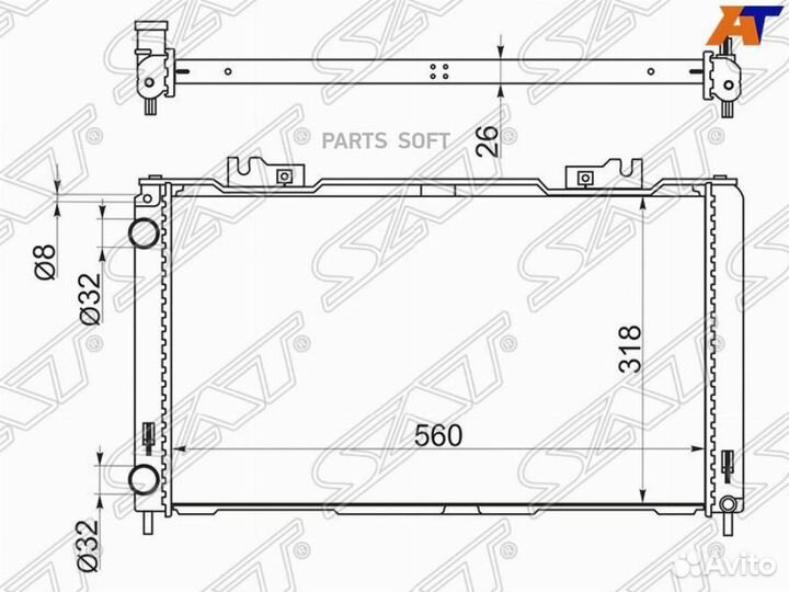 Радиатор LADA priora 07- (Halla)