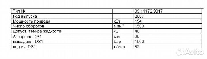 Насос высокого давления Hammelman HDP 172