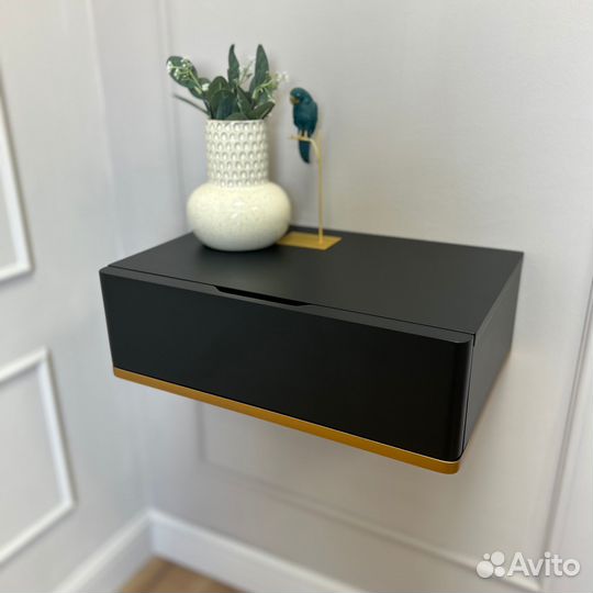 Тумба подвесная черная Bianko