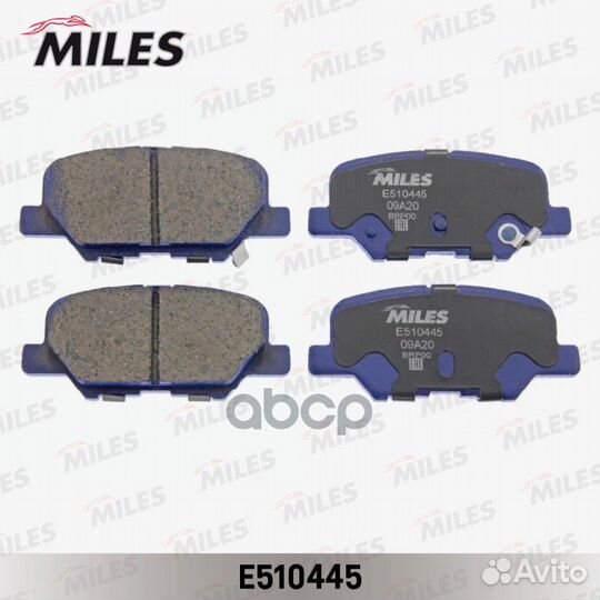 Колодки тормозные дисковые зад E510445 Miles
