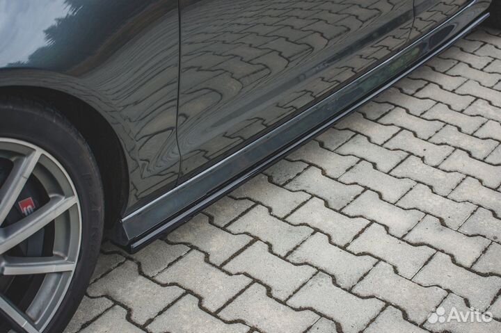 Сплиттеры порогов maxton Audi A6 C7