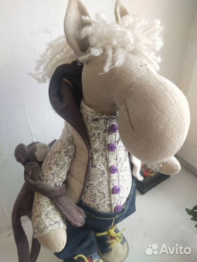 Игрушка ручной работы - Конь Алёша)
