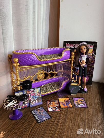 Кукла Монстер Хай клодин вульф с кроватью пижамные