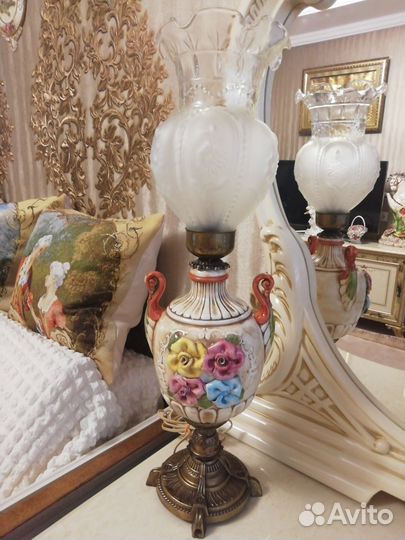 Винтажная Старинная Итальянская лампа