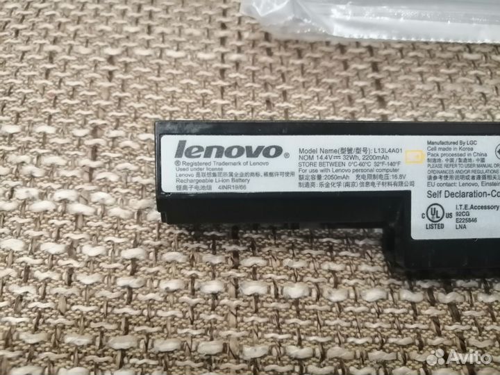 Аккумулятор для ноутбука lenovo L13L4A01