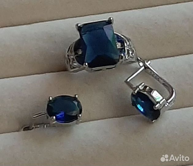 Комплект кольцо, серьги