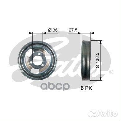 TVD1117 шкив коленвала 36x138.5x27.5 BMW F20/F