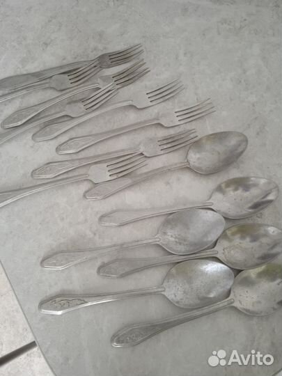 Ложки вилки СССР алюминиевые