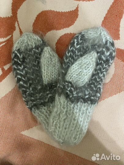 Варежки детские из козьего пуха