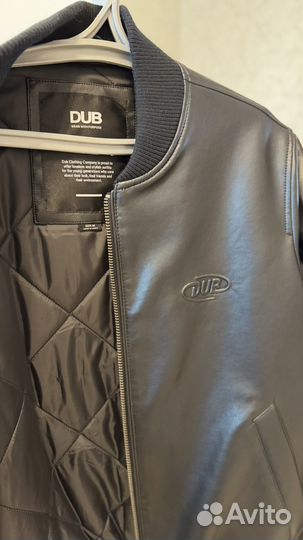 Мужской кожаный бомбер dub