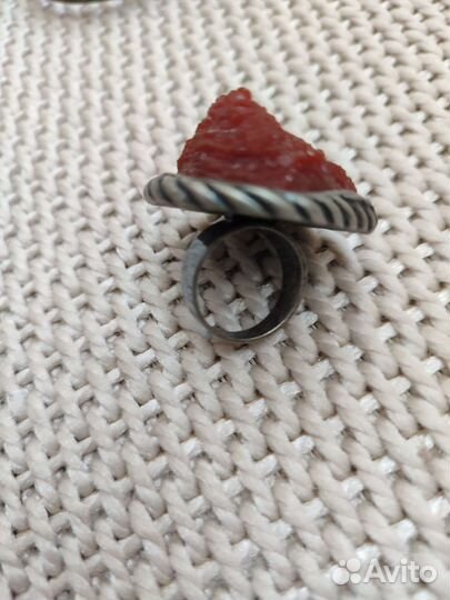 Кольцо и браслет. Друза кварца. Бижутерия