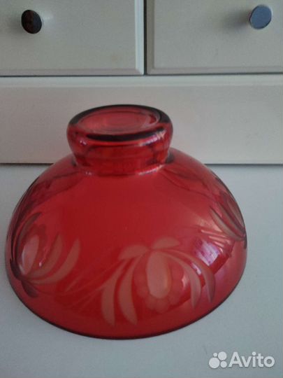 Ваза для фруктов цветное стекло СССР