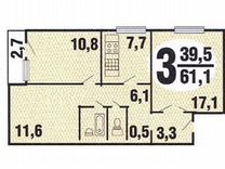 Комната 11,1 м² в 3-к., 9/12 эт.