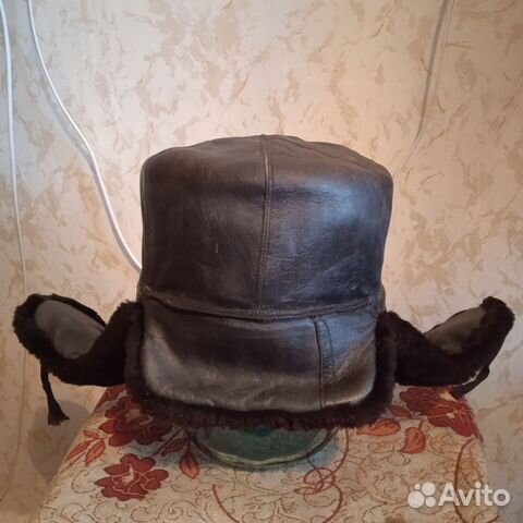 Шапка ушанка кожаная мужская офицерская СССР купить в Санкт-Петербурге ...