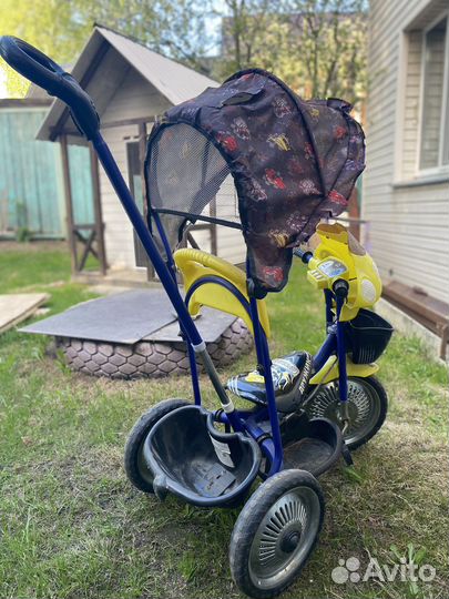 Детский велосипед с родительской ручкой