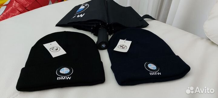 Шапка двойная с логотипом автомобиля BMW