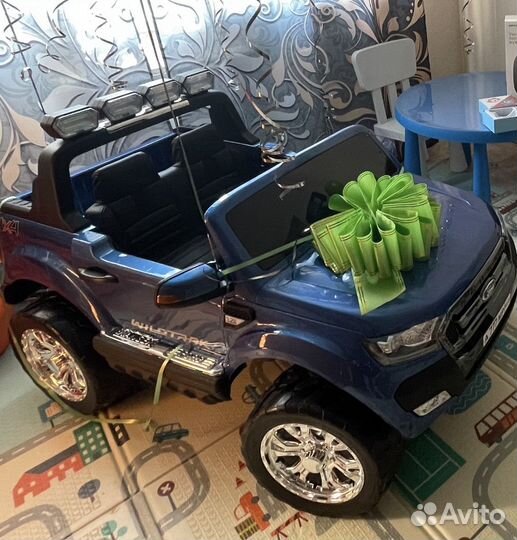 Электромобиль Ford Ranger F650 4WD, синий глянец