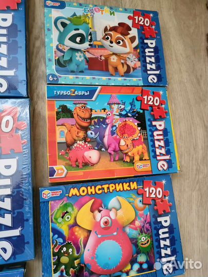 Пазлы 10 шт(многие новые)