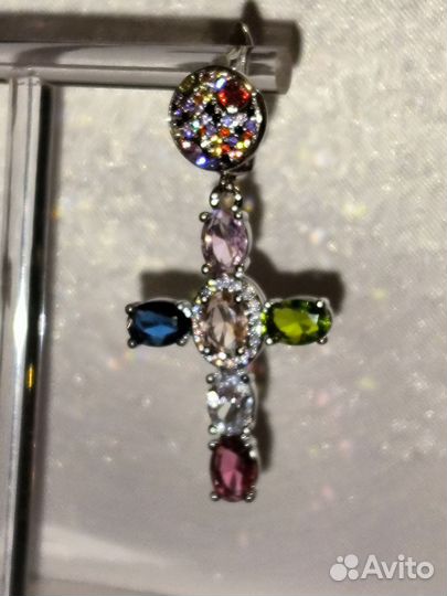 Серьги с крестом (моносерьга)