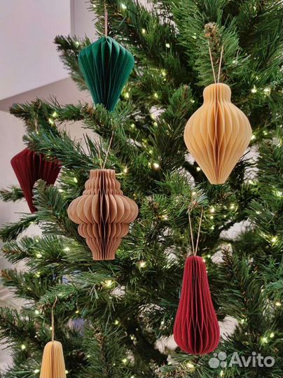 Бумажные елочные игрушки