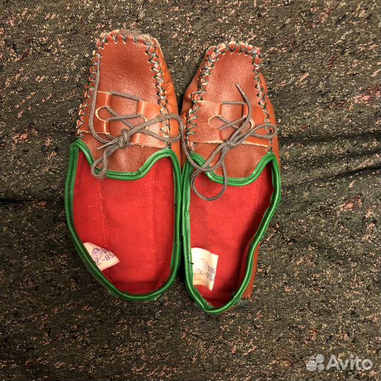 Тапочки из кожи оленя