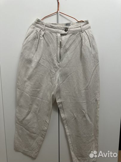 Льняные штаны h&m