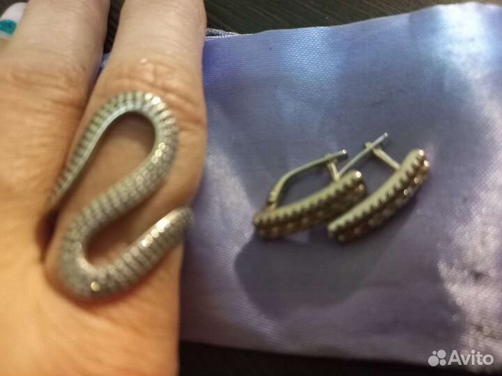 Серьги серебро 925