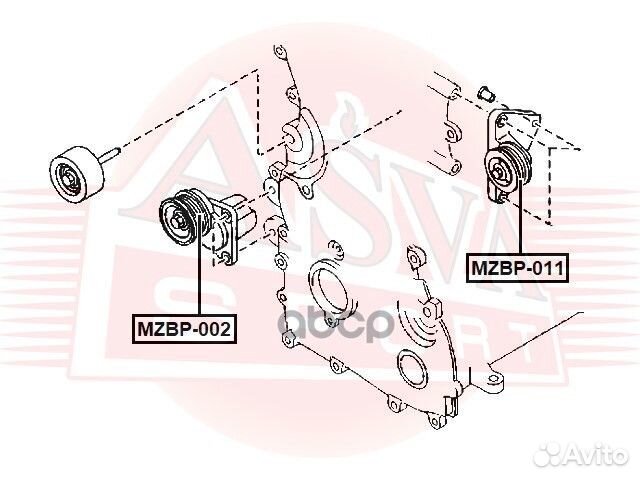 Mzbp-011 asva ролик натяжной mzbp011 asva