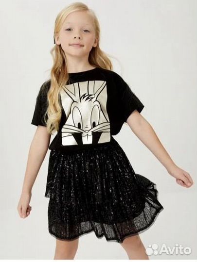 Юбка с пайетками sela