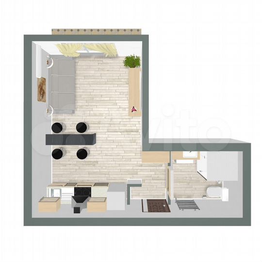 Квартира-студия, 26,2 м², 1/9 эт.