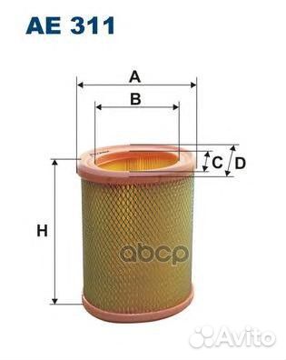 Фильтр воздушный peugeot 405 1.4 8/91- AE 311 F