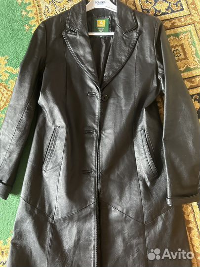 Плащ кожаный