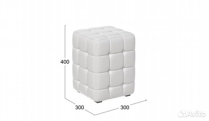 Пуф Велюр Белый