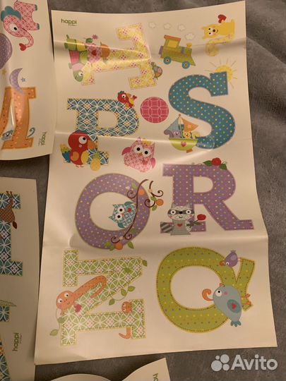 Наклейки на стену английский алфавит