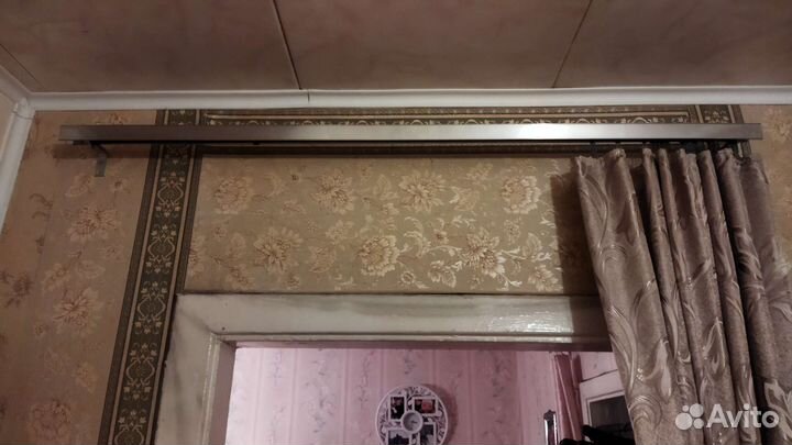 Карнизы и шторы 1м 20 см и 2,4м