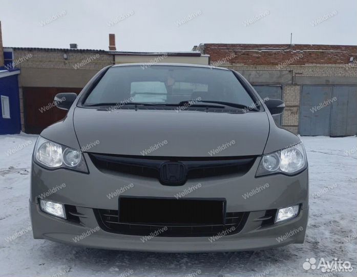 Накладка на бампер Honda Civic 4D дорест Mugen