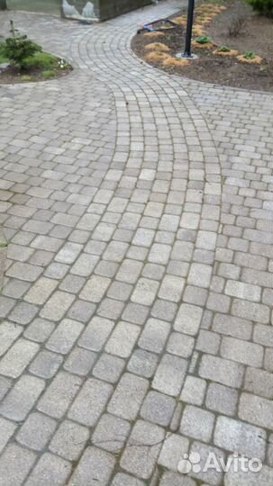 Укладка тротуарной плитки, брусчатка