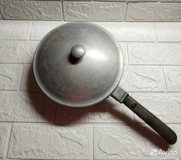 Сковорода - сотейник, полированный алюминий,винтаж