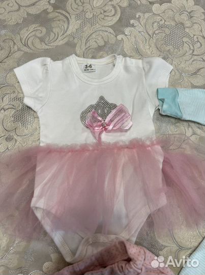 Одежда для девочки от 3 до 6 месяцев пакетом