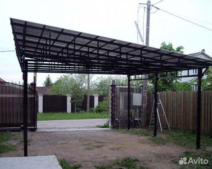 Двускатный навсе из металлочерепицы