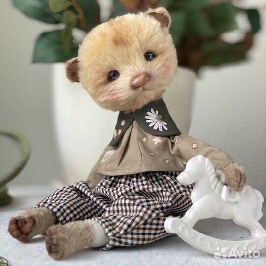 Коллекционный Будуарный мишка тедди ручная работа