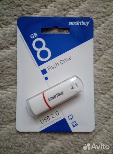 Флешка 8 гб USB 2.0 SmartBuy